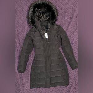 Express Long Hooded Puffer Coat